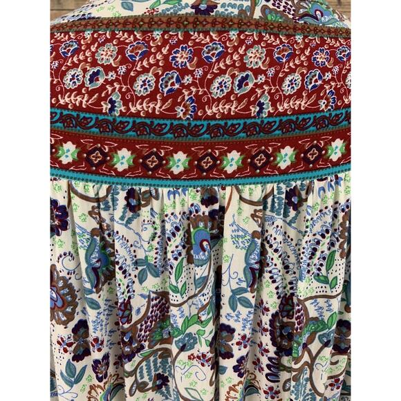 SUNDANCE CATALOG Jessamyn Lace Peasant Boho Rayon Blouse Size Large - Picture 8 of 11
